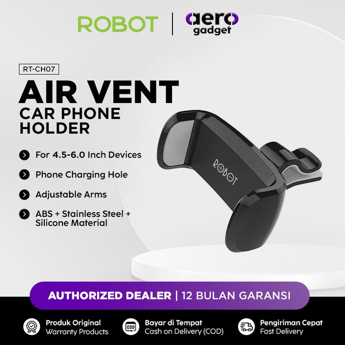 Gambar ROBOT Car Holder Air Vent RT-CH07 Phone Holder Mobil 360 Stand HP dari DEFCON Official Kota Administrasi Jakarta Utara Tokopedia
