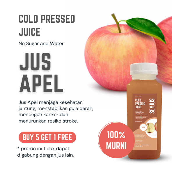 Gambar JUS APEL MURNI 1 LITER COLD PRESSED JUICE dari SEYJUS Kota Administrasi Jakarta Selatan Tokopedia