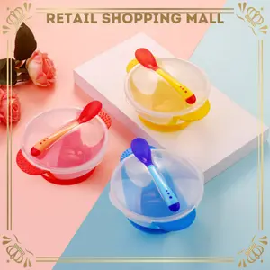 RSM Mangkok Set Bayi Anti Tumpah Sensor Panas Tempat Makan Bayi