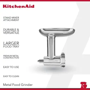 KitchenAid Stand Mixer Attachment Metal Food Grinder - KSMMGA
