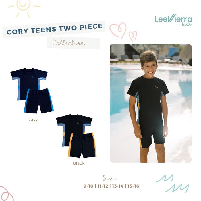 Gambar Cory Teens Two Piece, Baju Renang Remaja Unisex - Navy, 9-10 dari leevierrakids Kota Administrasi Jakarta Utara Tokopedia