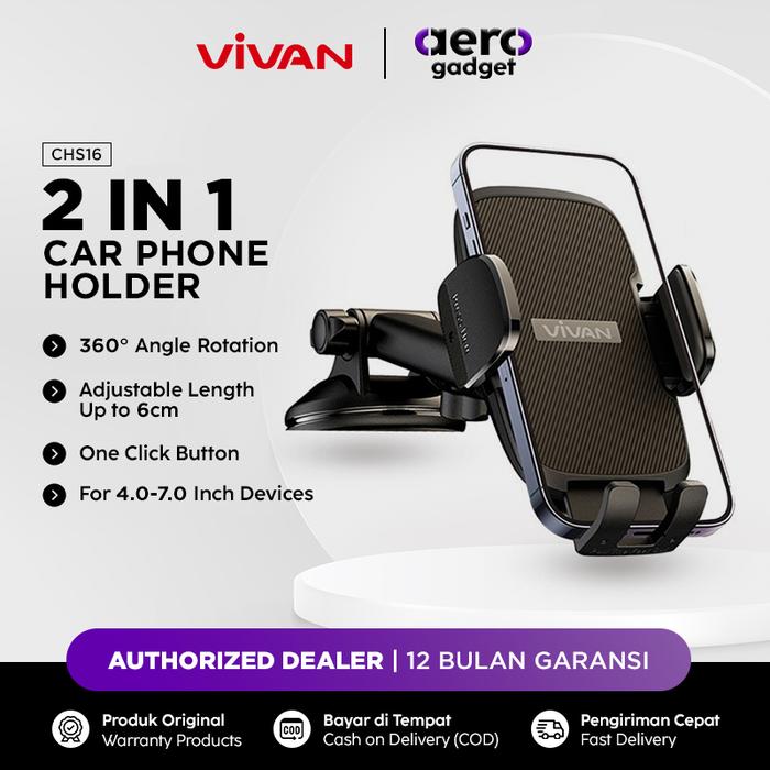 Gambar VIVAN Car Holder CHS16 Phone Mount HP Mobil Dashboard (New CHS15) dari DEFCON Official Kota Administrasi Jakarta Utara Tokopedia