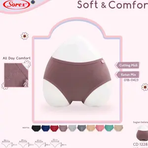 Celana dalam wanita katun Sorex 1228 M L EL QL