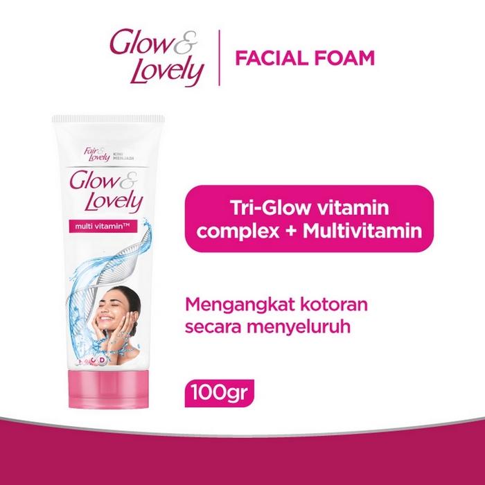 Gambar Glow & Lovely Facial Wash Multivitamin Glow Pencerah - 100G dari Unilever Mall Official Kab. Tangerang Tokopedia