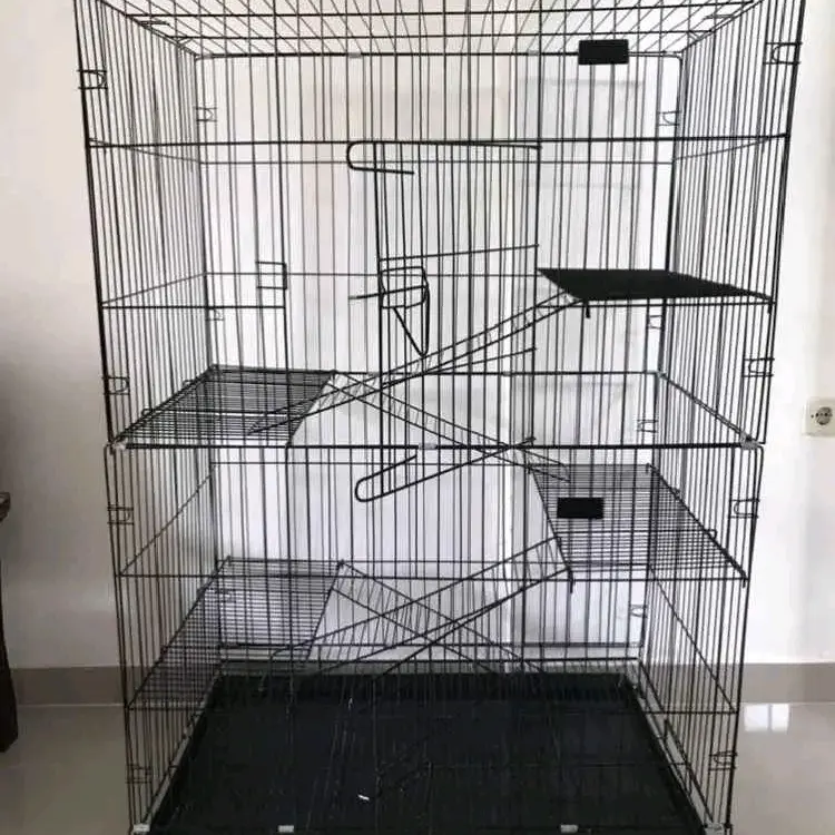 Kandang Kucing Lipat 3 Tingkat UK 60*42*100 2