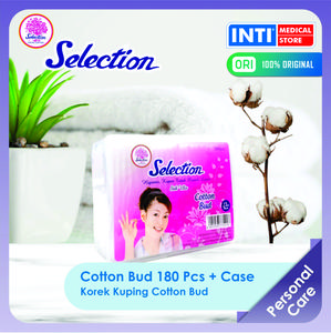 Selection | Cotton Bud 180 Pcs + Case | Korek Kuping Cottonbud