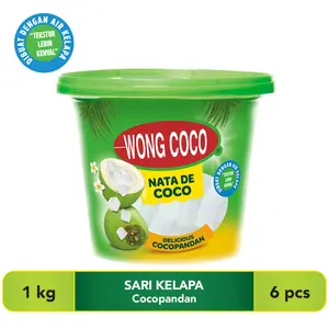 Wong Coco Nata De Coco Cocopandan 1kg x 6 Pails ( 1 Karton )