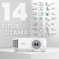 Gambar Meeting Projector BenQ MH560 3800 Lumens 1080P DLP SmartEco Speaker dari BenQ Official Store Kota Administrasi Jakarta Barat 3 Tokopedia