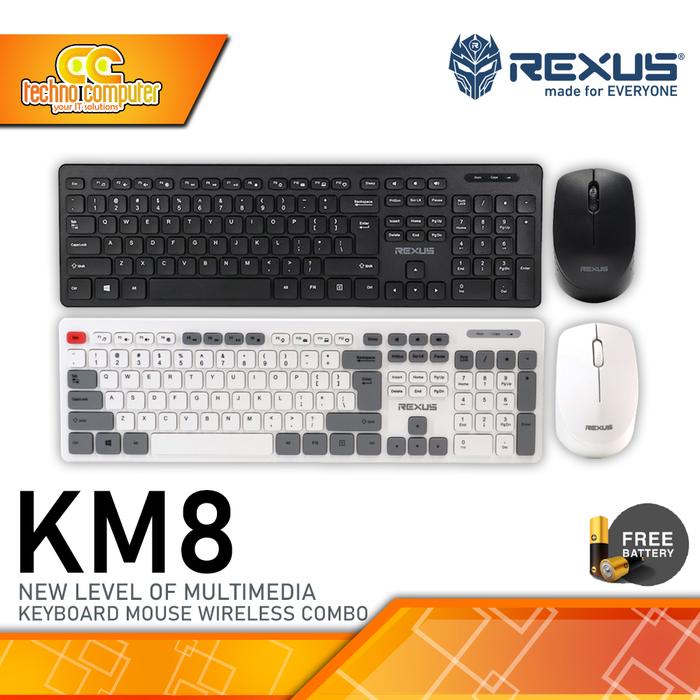 Gambar REXUS KM8 Combo Wireless - Office Keyboard & Mouse Wireless dari Techno Computer Bali Kota Denpasar Tokopedia