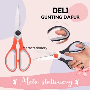 Kitchen Scissors Stainless Food Grade / Gunting Dapur 77750 Deli