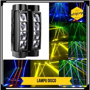 Lampu Disco Laser Panggung RGBW Lighting Panggung Spider DMX512 Party