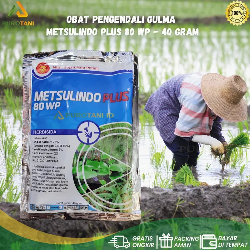 Herbisida Selektif Metsulindo Plus 80WP 40gr