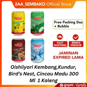 Oishiiyori Rasa Kembang,Kundur,Bird's Nest,Cincau Madu 300ML 1 Kaleng
