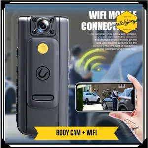 Body Camera Cam Mini Full HD 1080P Rotating Lens Action Cam Klip WIFI