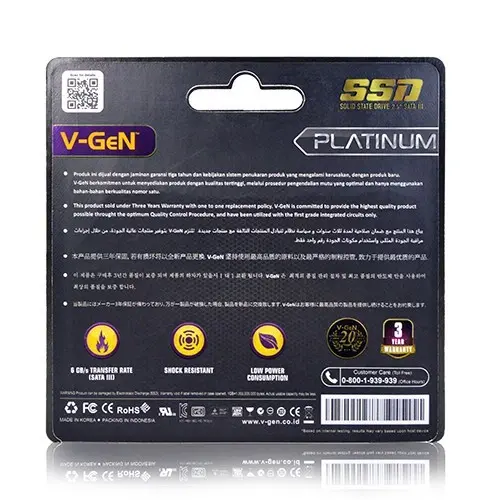SSD 128GB 256GB 512GB 1TB V-GeN Platinum SATA III 1