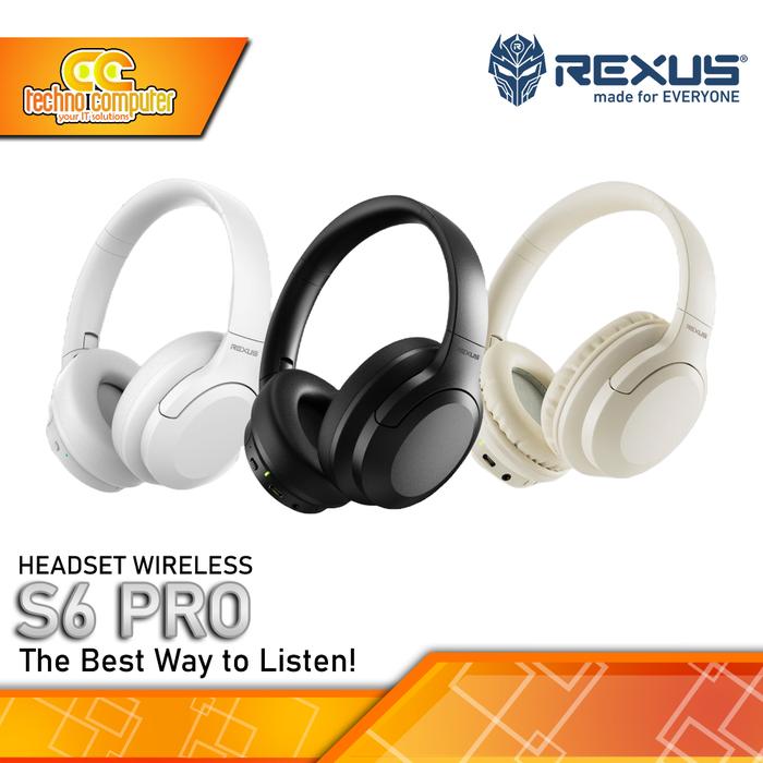 Gambar HEADSET REXUS RX-S6 PRO Wireless Bluetooth - Headset dari Techno Computer Bali Kota Denpasar Tokopedia