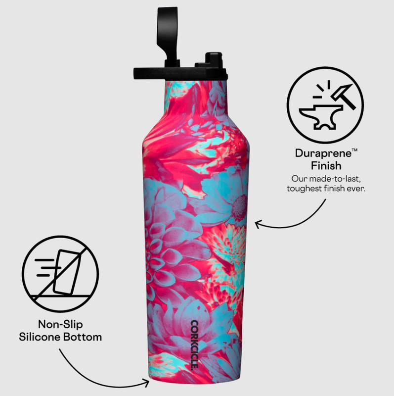 Corkcicle 32oz Sport Canteen Series A Dopamine Floral 3