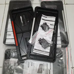 cover pelindung plat nomor original motor honda bisa universal list Merah putih