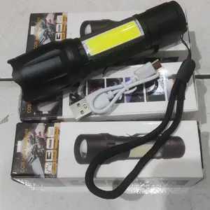 Senter COB USB Hiking/Camping Telescopic zoom