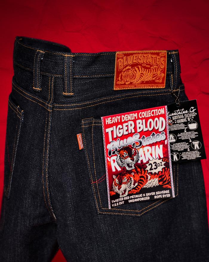Gambar Bluestates 23oz Heavyweight Selvedge Denim TigerBlood slimstraight - 27 dari bluestatesdenim Kota Administrasi Jakarta Barat Tokopedia