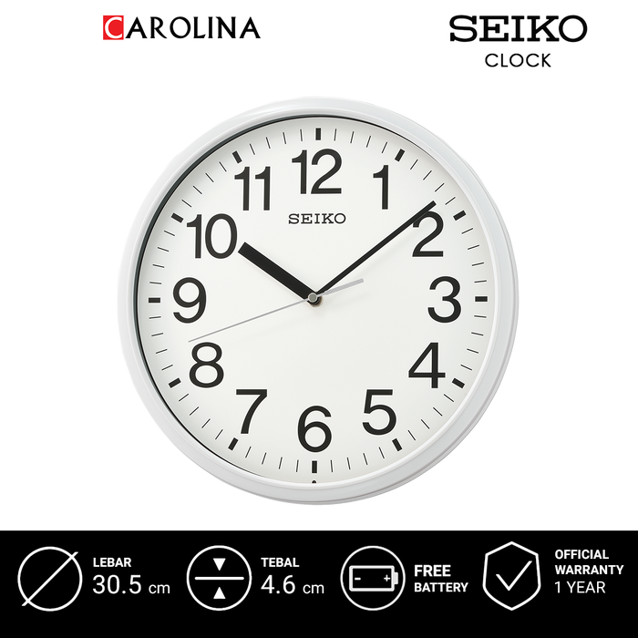 Gambar Jam Dinding SEIKO Analog QXA756W White Case White Dial Decorator Wall Clock dari Carolina Watch Official Shop Kab. Sleman Tokopedia