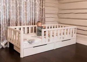 Dipan Kayu Jati Tempat Tidur Anak Montessori Di Lengkapi Dengan Laci