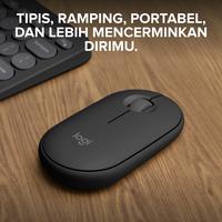 Gambar Logitech Mouse Pebble 2 M350s Wireless Bluetooth Slim Silent M350 S - Graphite dari Doran Authorized Store Kota Administrasi Jakarta Pusat 2 Tokopedia