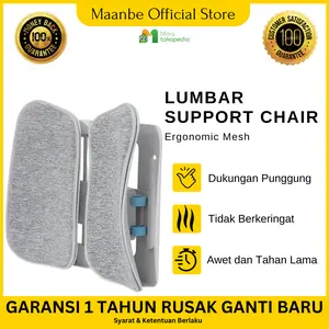 MAANBE Bantalan Punggung Mobil Kursi Lumbar Support Ergonomic Adjustable  Dengan Dukungan Penuh & Lubang Udara Tidak Berkerat