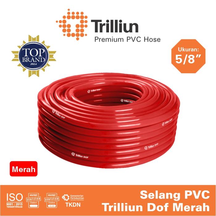 Gambar Selang Air PVC Trilliun Dof 5/8" Inch - 15 Meter - Merah dari Trilliun Kab. Pasuruan 4 Tokopedia