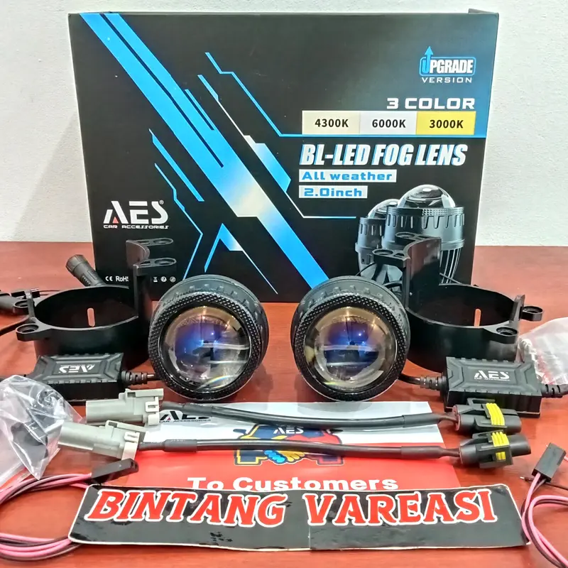 Lampu bumper led AES 3 WARNA ALL WEATHER AES 2 INCH lampu mobil ukuran 2 inch 0