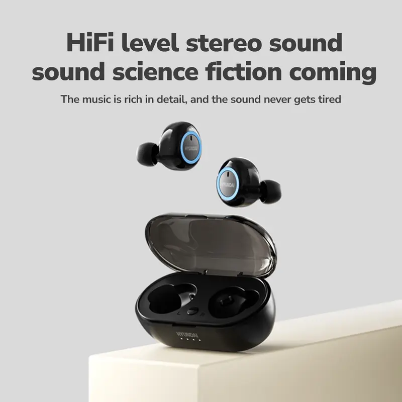 Hyundai T21 TWS True Wireless Earbuds Headset Bluetooth HiFi Earphone 0