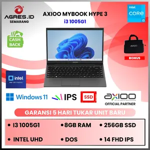 AXIOO MYBOOK HYPE 3 I3 1005G1 8GB 256GB DOS 14INCH FHD IPS HDMI