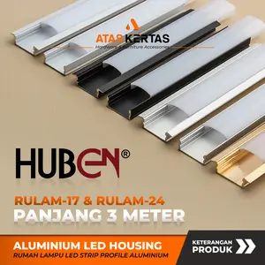 Rumah lampu led strip housing - cover led alumunium