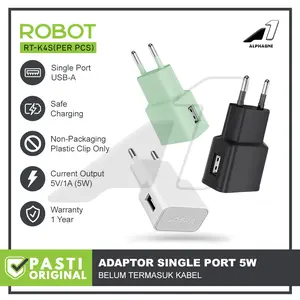 ROBOT Adaptor Kepala Charger RT-K4 Travel Charger Batok Casan HP