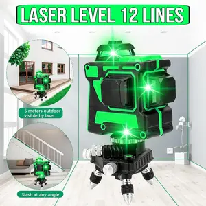 Laser Level Laser Siku Bangunan 12 Garis 3D Hilda Self Leveling 3D-12