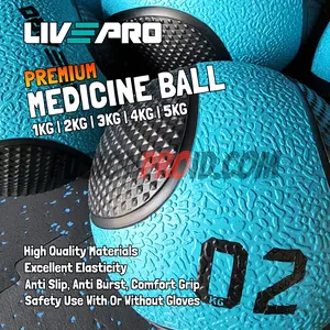 Solid Medicine Ball Medisin Heavy Duty Bola Fitnes Fitness Gym Livepro