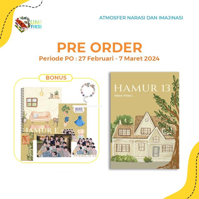 Gambar Buku Novel Hamur 13’ karya Dhiya Iftina. L - Bumi fiksi dari Bumi Fiksi Makassar Kota Makassar Tokopedia