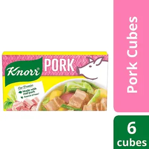 knorr pork broth cube. kaldu penyedap rasa babi isi 6 cubes