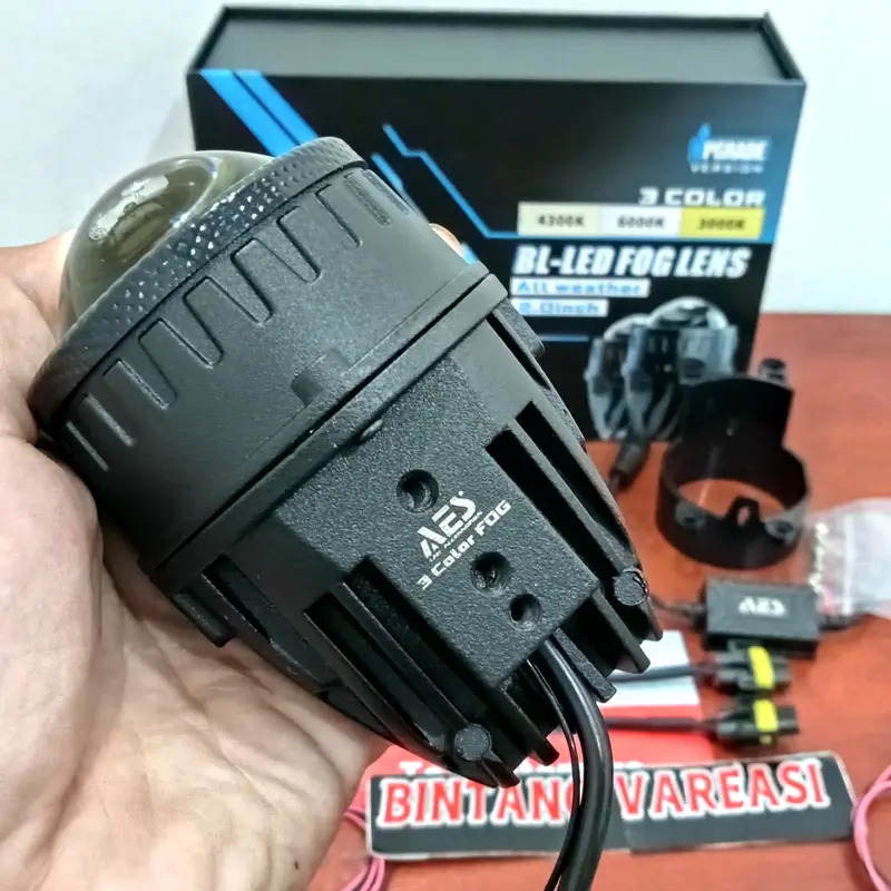 Lampu bumper led AES 3 WARNA ALL WEATHER AES 2 INCH lampu mobil ukuran 2 inch 3