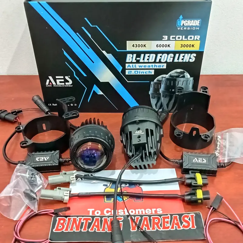 Lampu bumper led AES 3 WARNA ALL WEATHER AES 2 INCH lampu mobil ukuran 2 inch 1