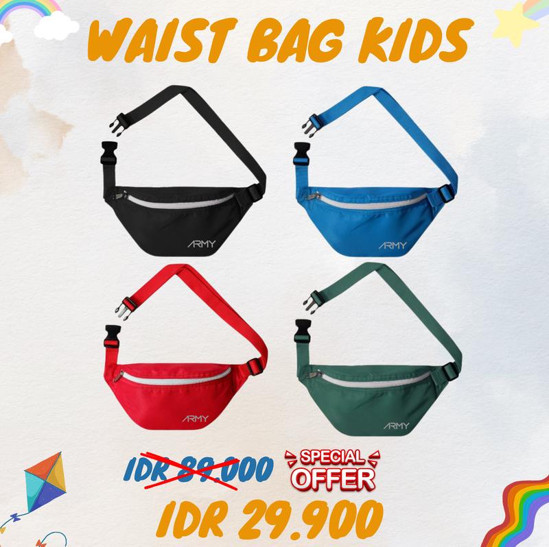 ARMY Mini Waist Bag Tas Pinggang Anak Cotton Soft Bumbag pria wanita 0