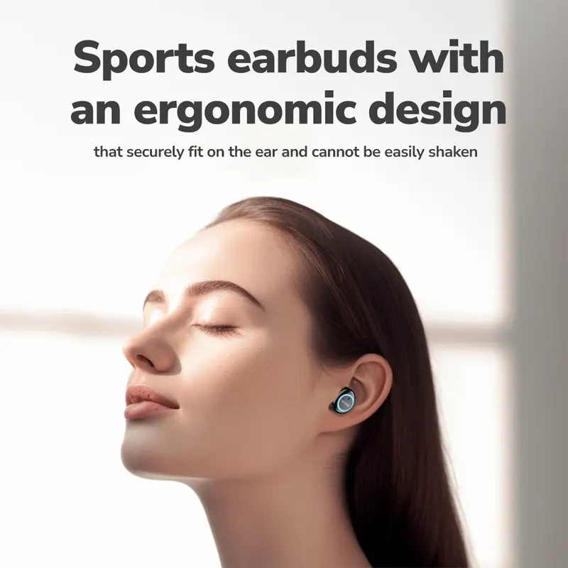 Hyundai T21 TWS True Wireless Earbuds Headset Bluetooth HiFi Earphone 1