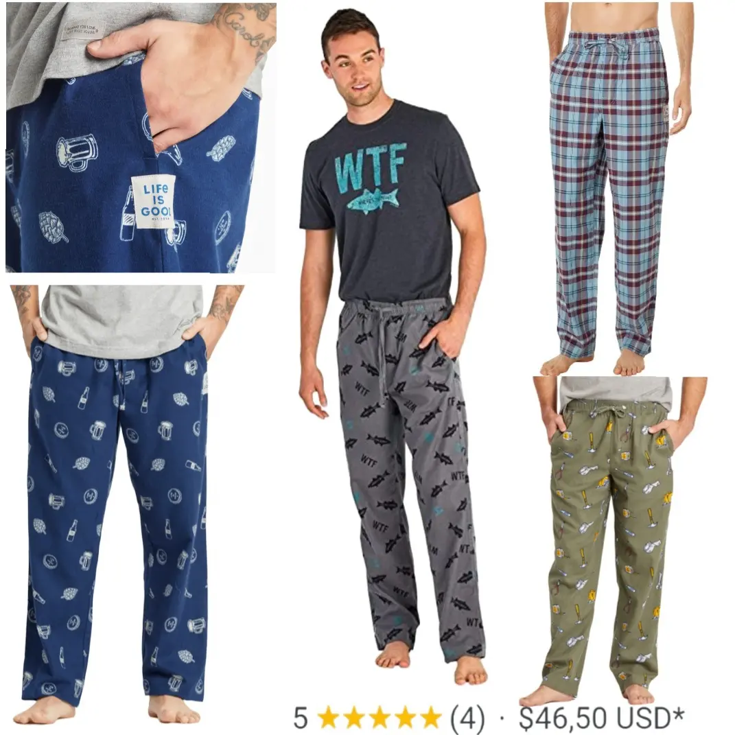sleep wear mens life is good pajamas || celana tidur celana santai