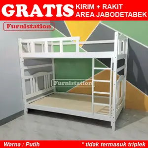 Ranjang Tingkat 120x200 / Ranjang Susun / Tempat Tidur Susun Bunk Bed