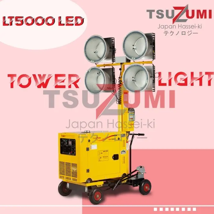 Tower Light Generator 5,5 Meter 1000 watt LT 5000 LED Tsuzumi Japan max