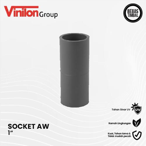 Gambar Socket PVC AW 1 Inch Vinilon dari Vinilon Kota Administrasi Jakarta Utara Tokopedia