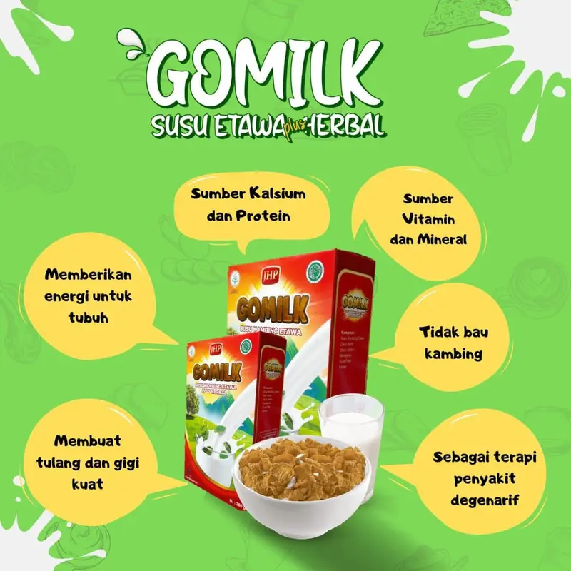 SUSU kambing etawa bubuk GOMILK  | susu alternatif susu sapi 1