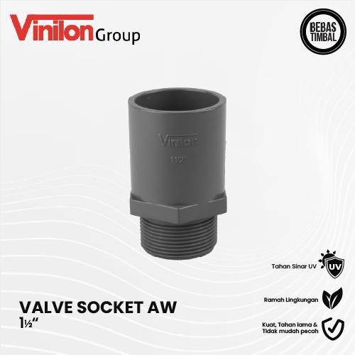 Gambar Valve Socket PVC AW 1 1/2 Inch Vinilon dari Vinilon Kota Administrasi Jakarta Utara Tokopedia