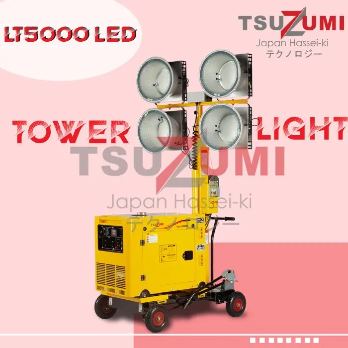 Tower Lamp Generator 5,5 Meter 1000 watt LT 5000 LED Tsuzumi Japan