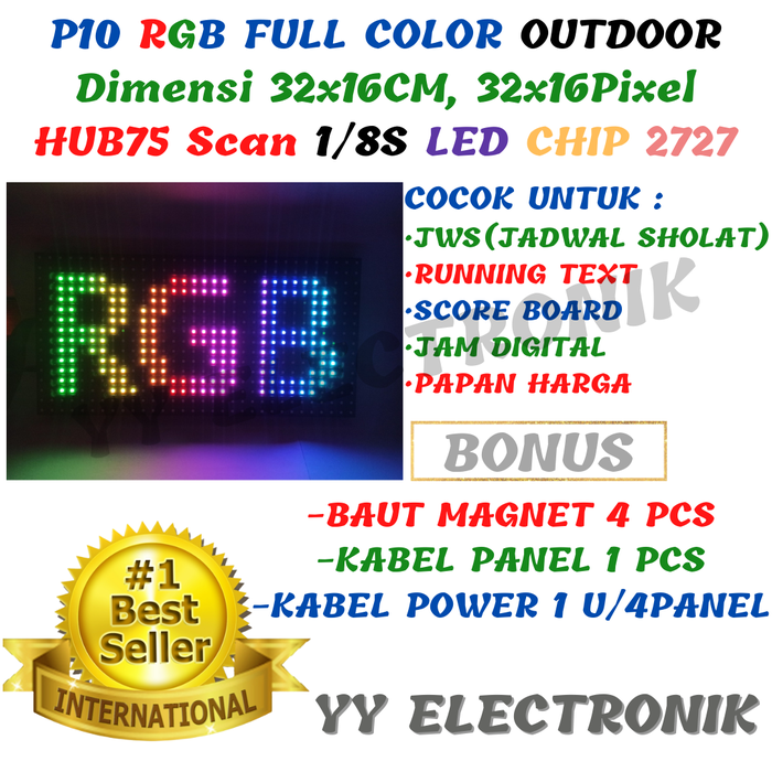 Module Layar Rgb Jual Panel Modul LED P10 RGB Fulloutdoor Scan 1/8 FULL COLOR SMD (G ...